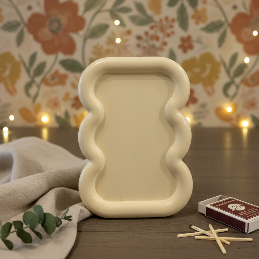 Modern Wavy Jesmonite Trinket Dish