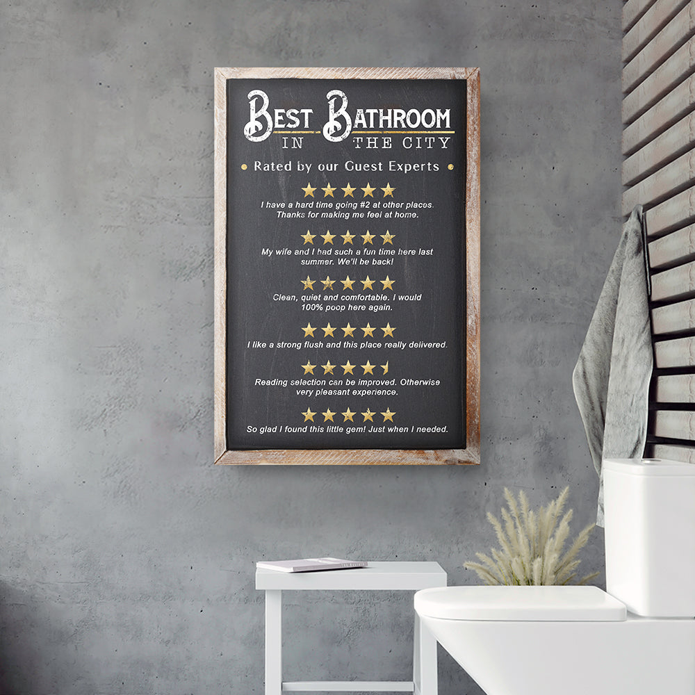 Best Bathroom In The City Sign II