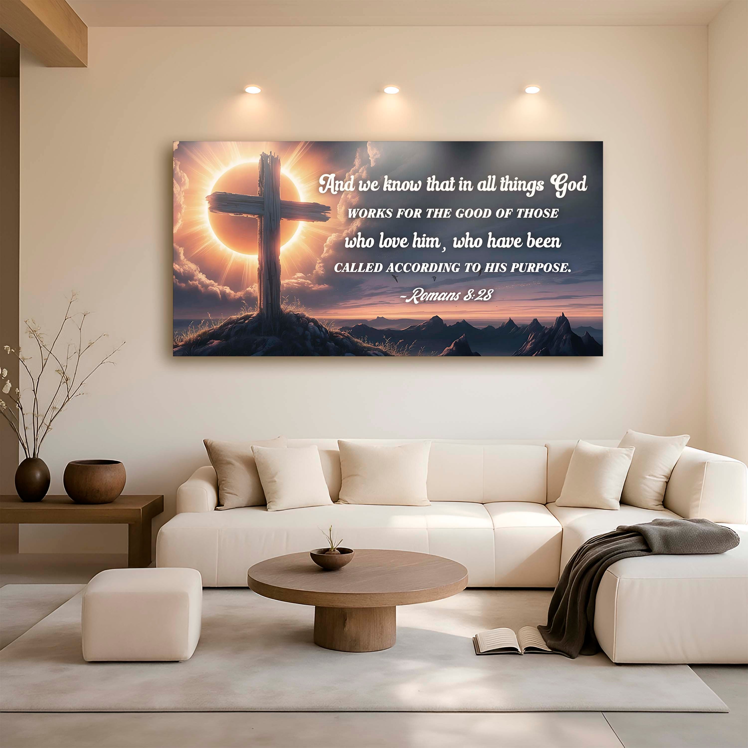 Romans 8:28 - God Works For The Good Faith Sign