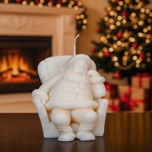 Napping Santa Candle | Sculptural Holiday Soy Wax