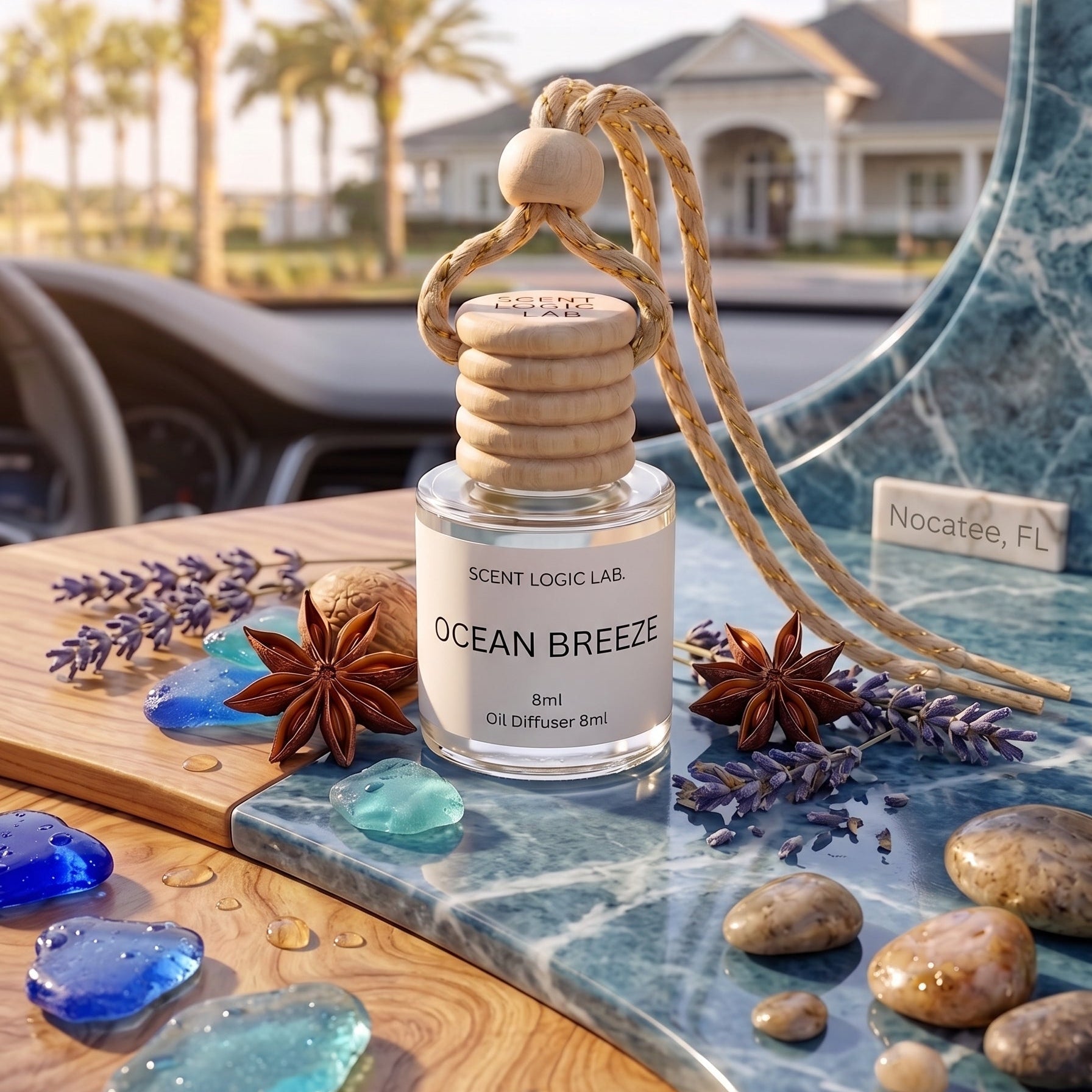 Luxury Car Diffuser — Nature Scents, 8ml Refillable, Long-Lasting Fragrance