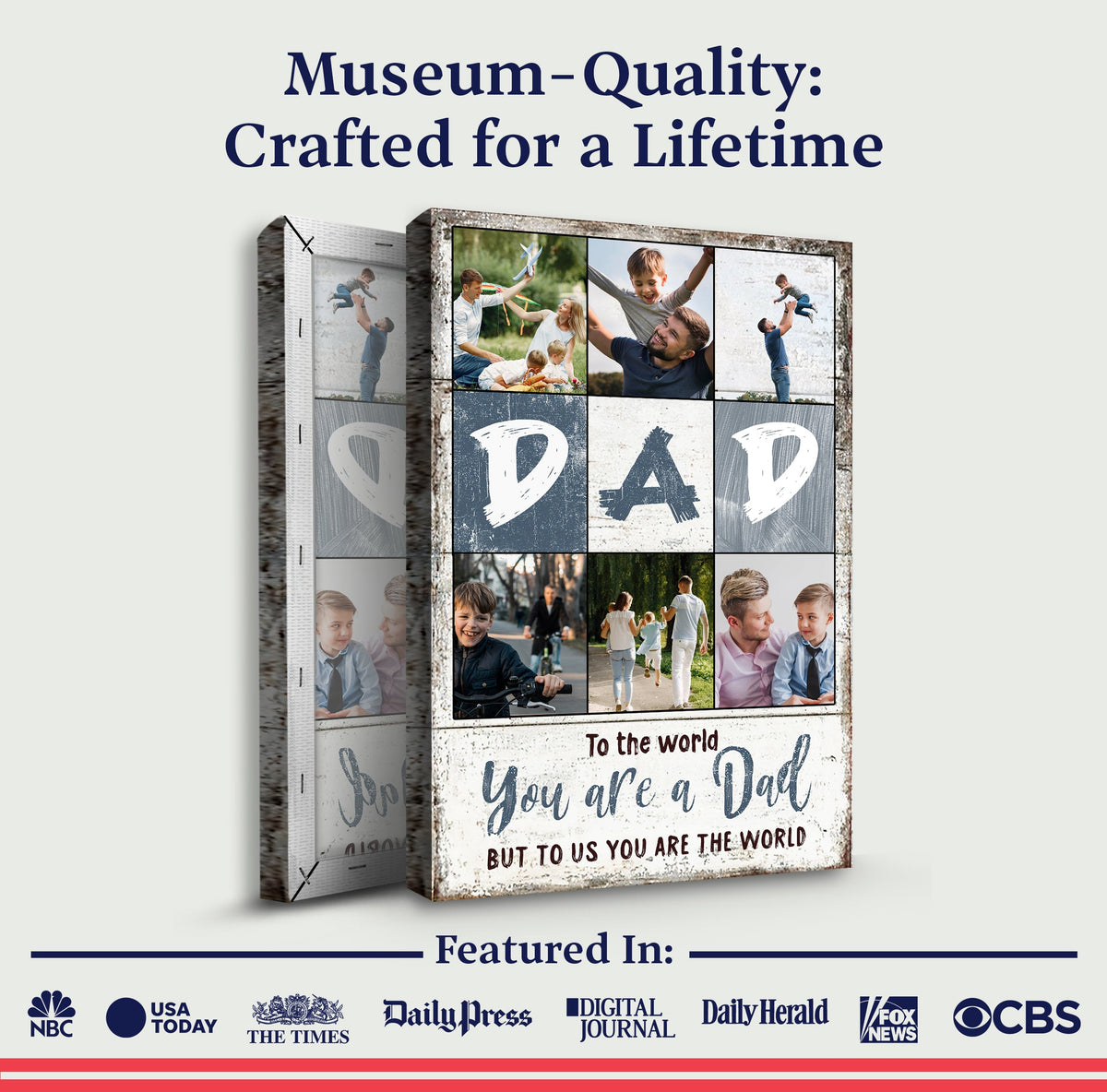 To Us You Are The World Father's Day Gift Sign
