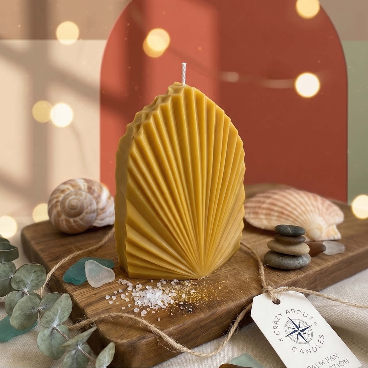 Minimalist Palm Leaf Candle