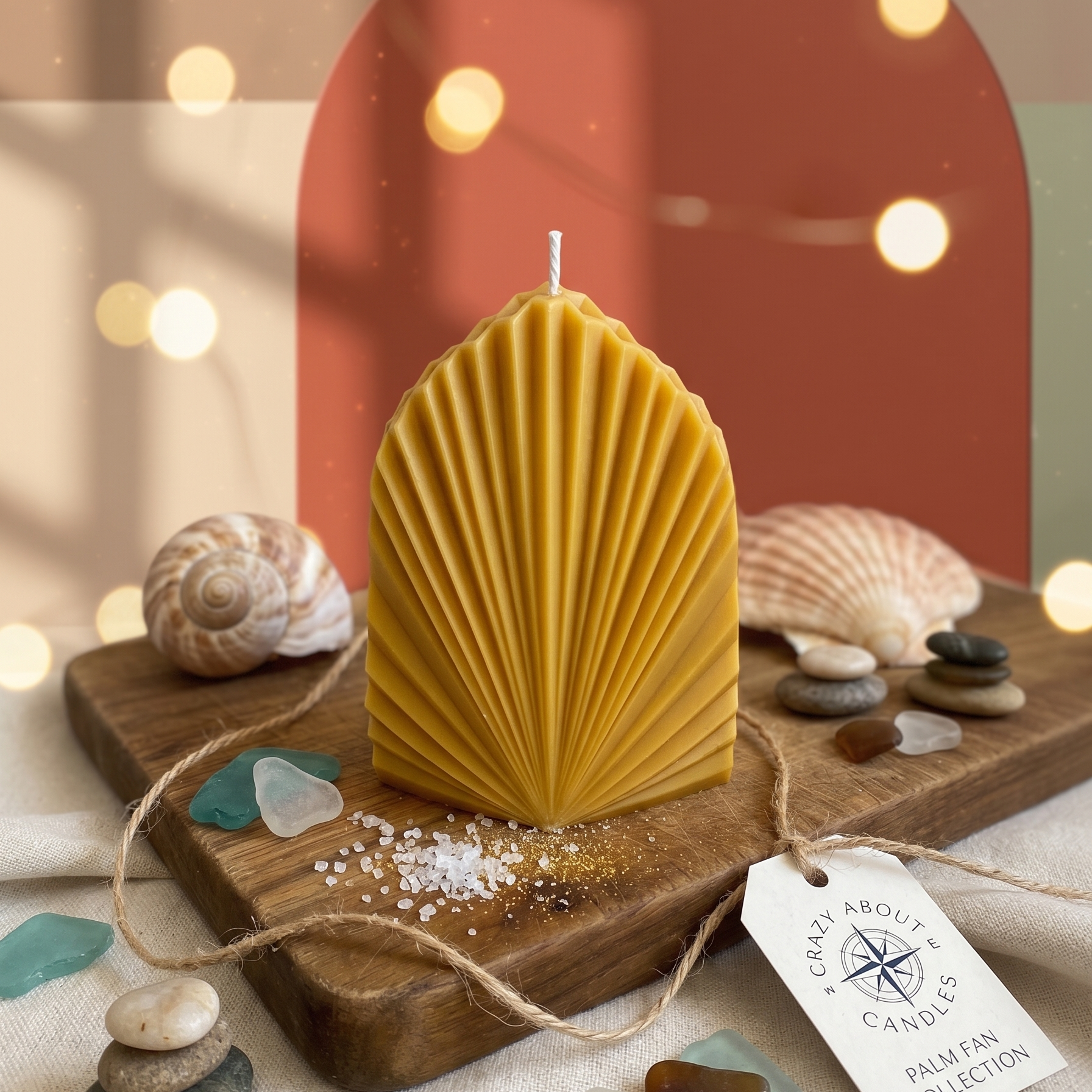 Minimalist Palm Leaf Candle