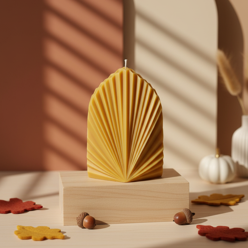 Minimalist Palm Leaf Candle