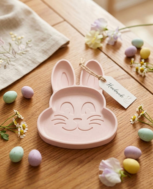 Bouncing Bunny Trinket Tray – Handcrafted Jesmonite