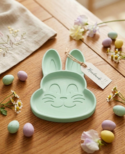 Bouncing Bunny Trinket Tray – Handcrafted Jesmonite