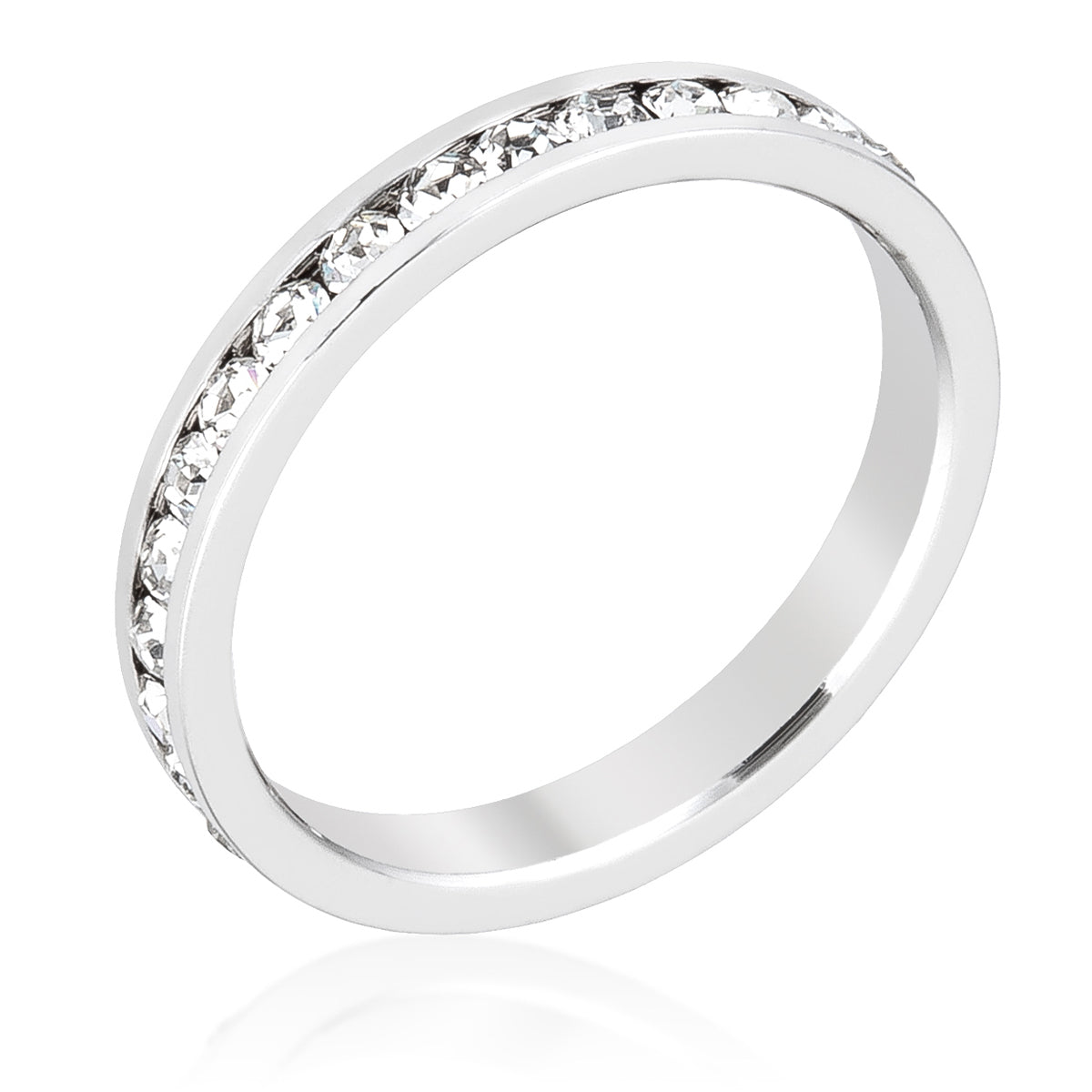 Avera Snowflake 0.35ct Cz Simple Holiday Charm Band Ring