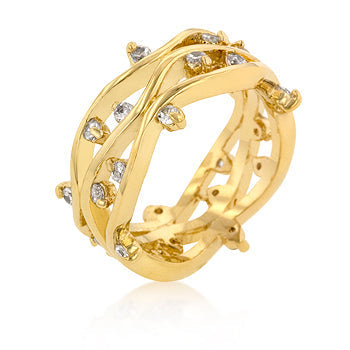 Avera Peyton 0.36ct Cubic Zirconia Wide Cable Statement Ring
