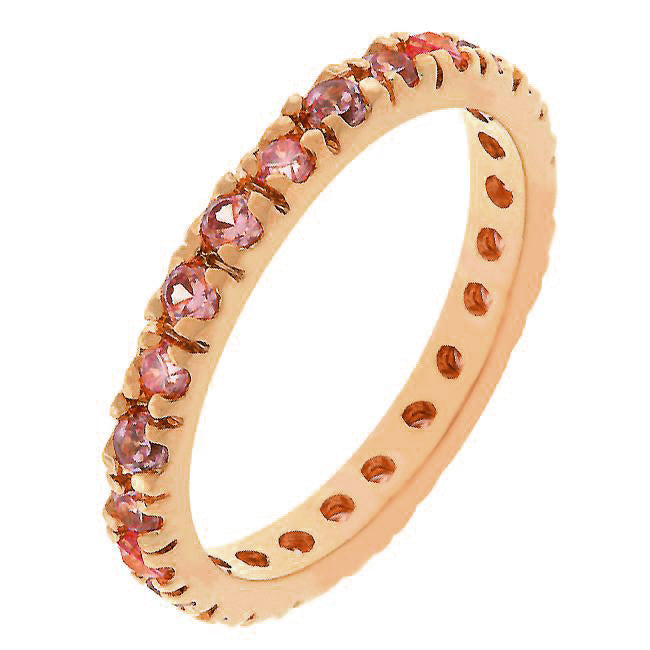Avera Infinity Twist Bridal Set In Rose Gold Tone