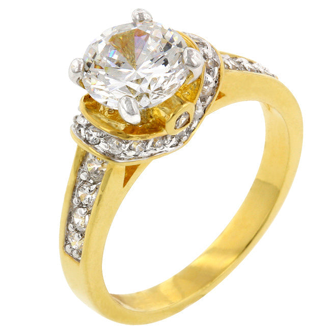 Avera Simple Cubic Zirconia Belt Ring in Polished Silver