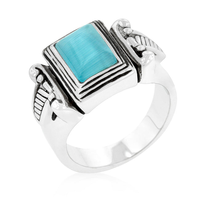 Avera Eye Cubic Zirconia Cocktail Ring In Gold Finish