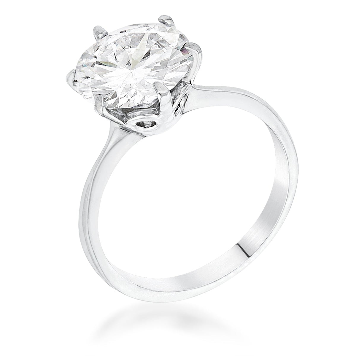 Avera 3.5 Carat Cubic Zirconia Classic Solitaire Ring