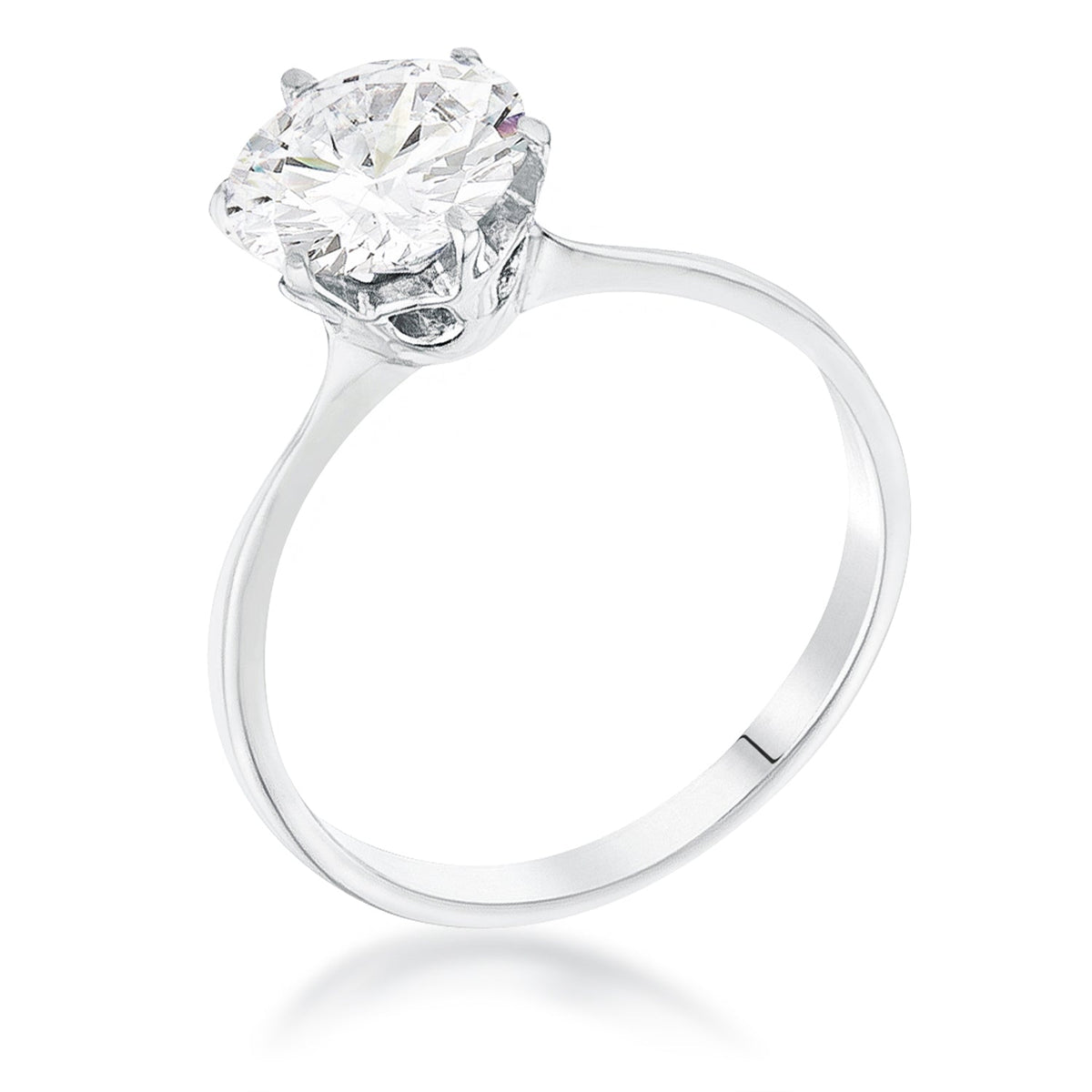 Avera 2 Carat Single Stone Cz Classic Solitaire Ring