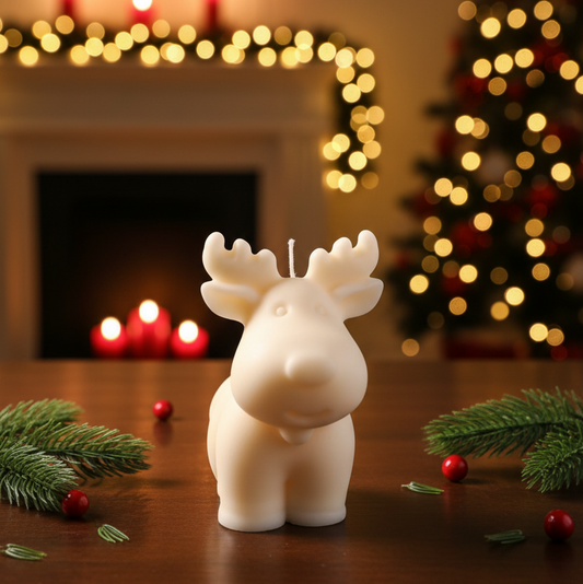 Reindeer Christmas Candle