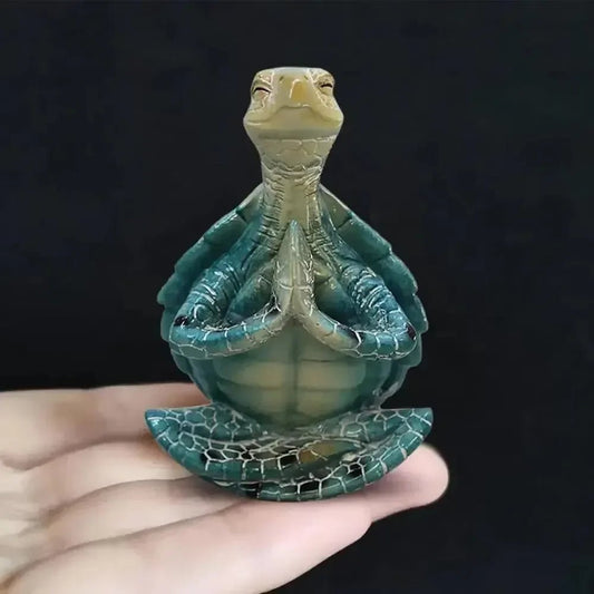 Yoga Sit Meditation Sea Turtle Artwork Decorations Mini Meditation Desktop Decor Buddha Zen Yoga Frog Garden Statue Ornament - Unique Finds Market LLC