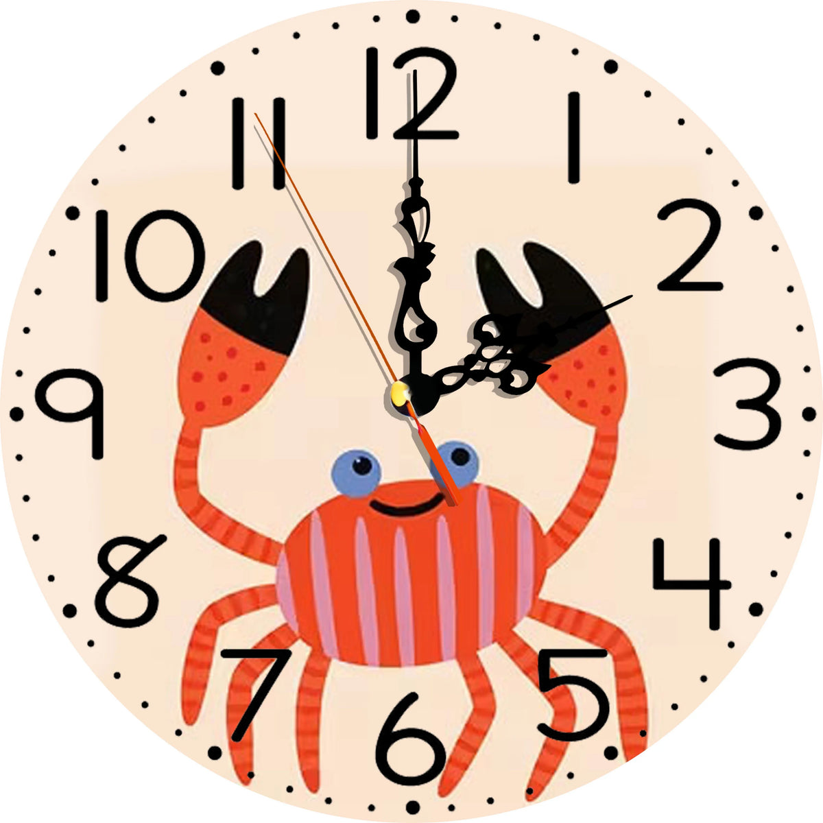 Silent Wooden Round Wall Clock, Non-Ticking Decor Wall Watch for Home Bedroom Living Room, AA Battery Not Included