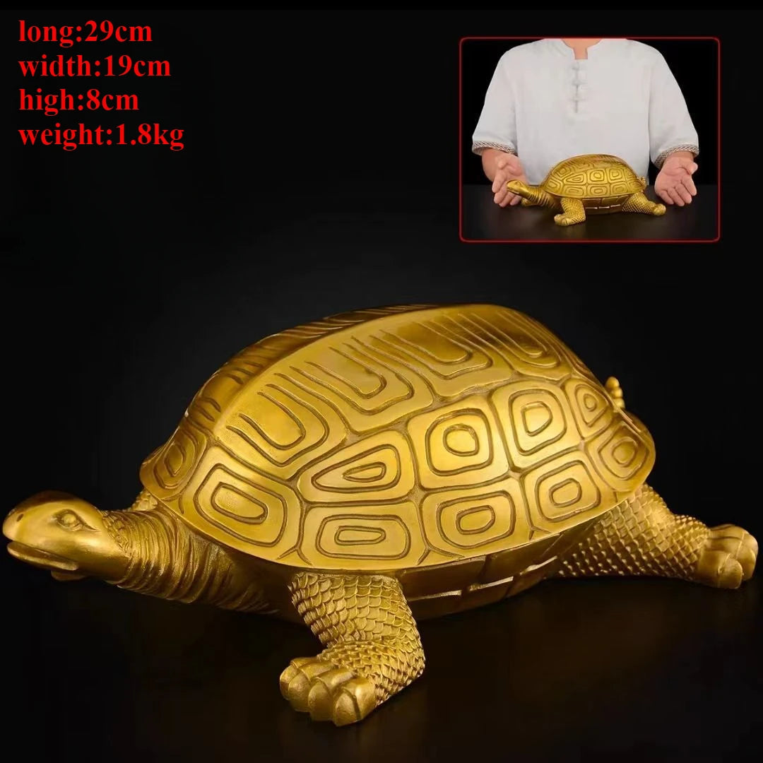 Feng Shui Copper Turtle Ornament Dragon Turtle Birthday Gift Craft Decoration
