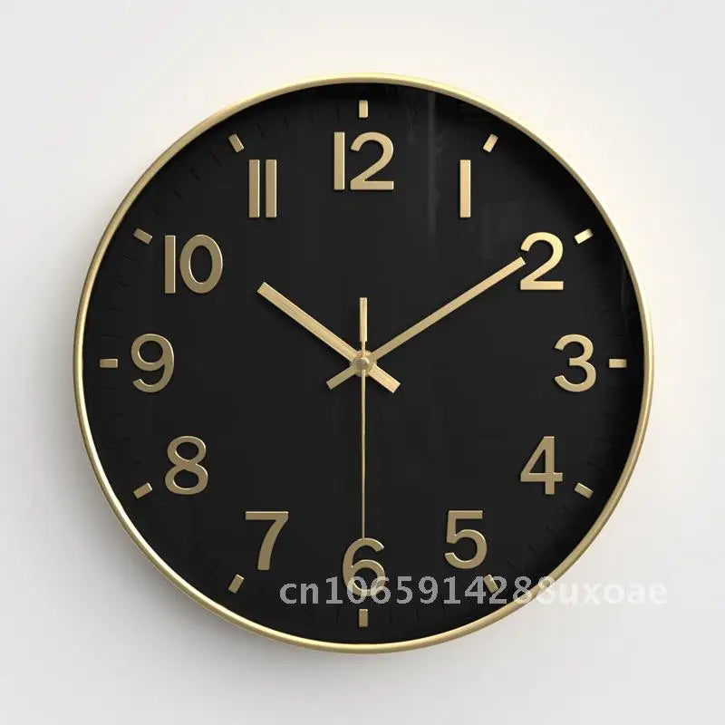 Living Room Clock, Modern Minimalist Home Clock, Bedroom Silent Wall Clock, Circular Quartz Clock 30cm
