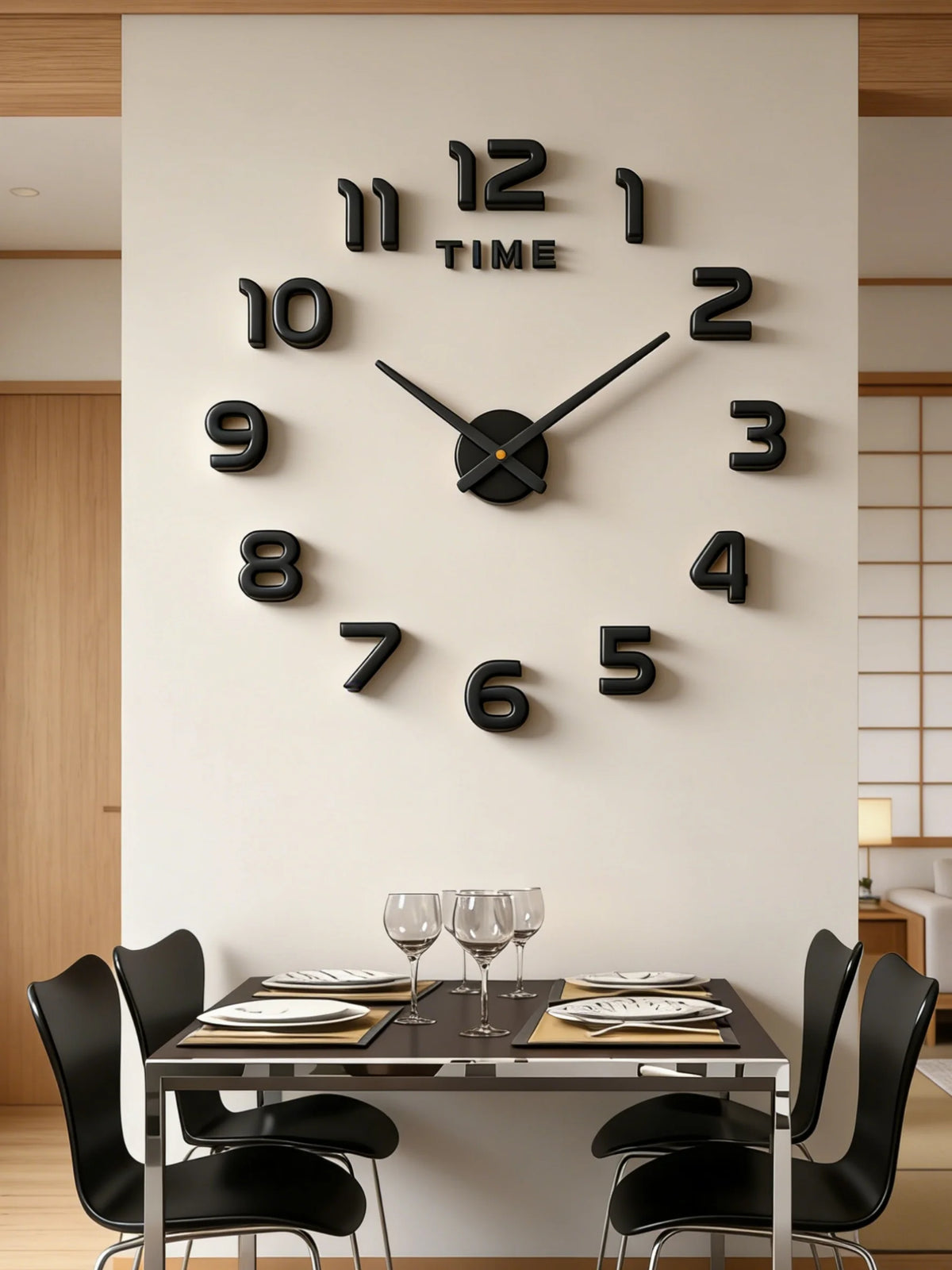 Large 3D Wall Clock Luminous Classic Wall Clocks DIY Digital Clock Wall Watches Stickers Silent Clock for Home Living Room Table