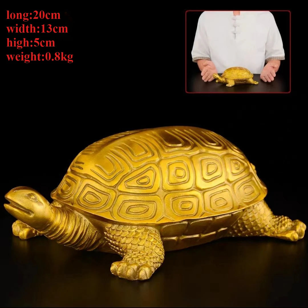 Feng Shui Copper Turtle Ornament Dragon Turtle Birthday Gift Craft Decoration