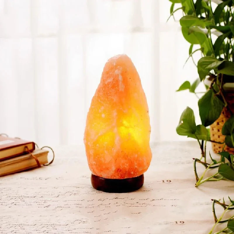 Natural Himalayan salt lamp, unique lighting fixture, also available in multi-color USB version