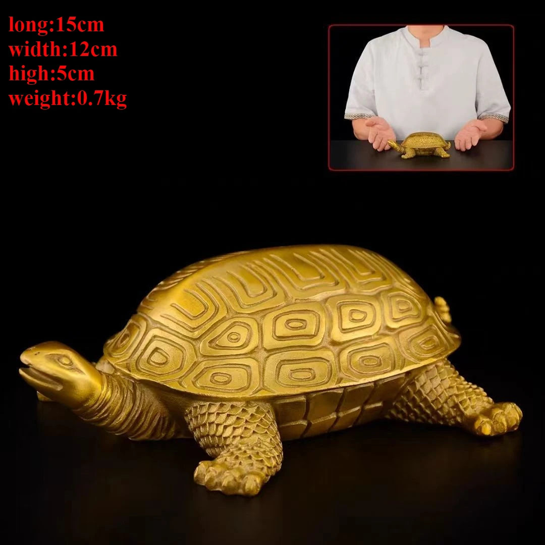 Feng Shui Copper Turtle Ornament Dragon Turtle Birthday Gift Craft Decoration