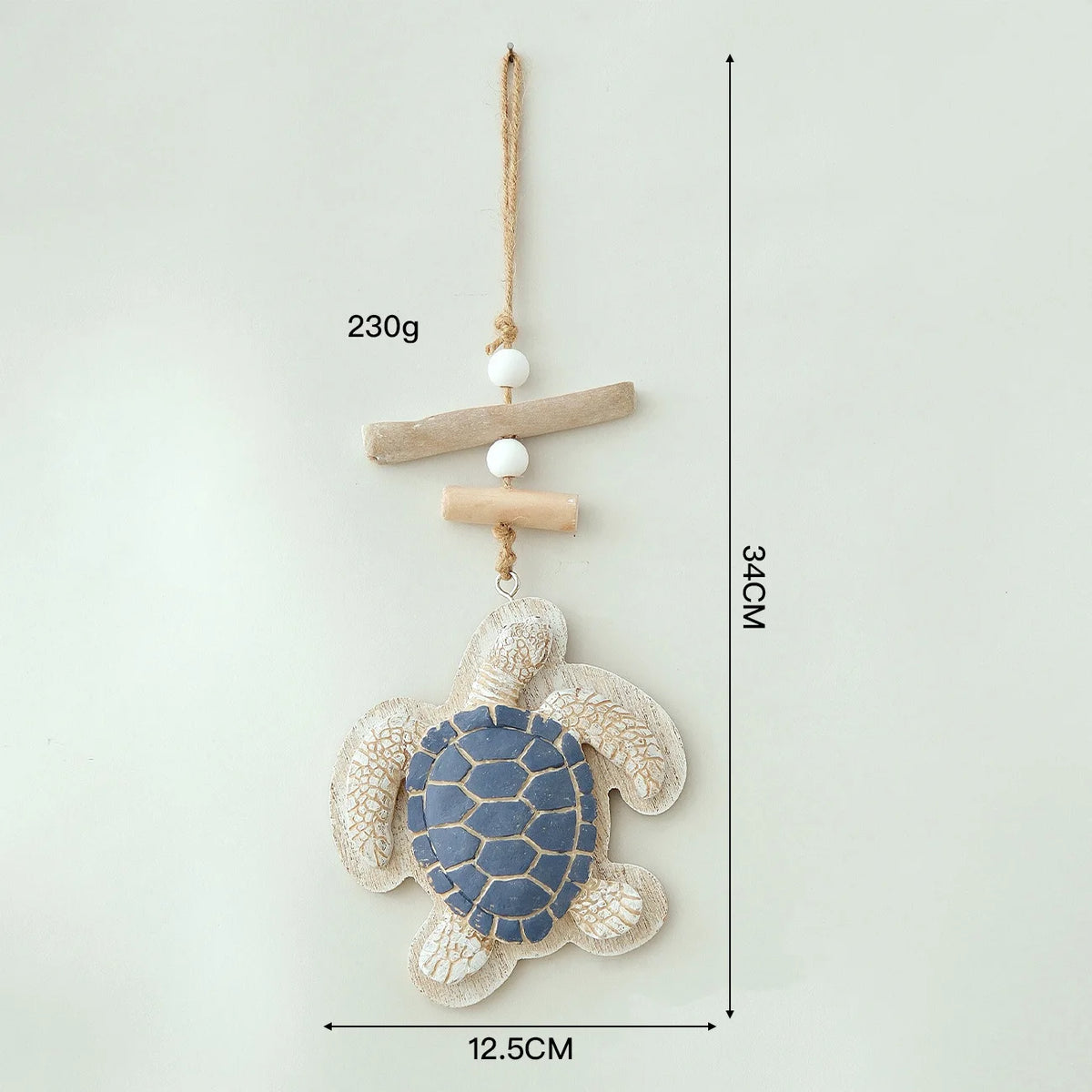 Sea Turtle Hanging Decor Coastal Wall Ornament Wooden Resin Turtle Pendant Beach Theme Home Decoration