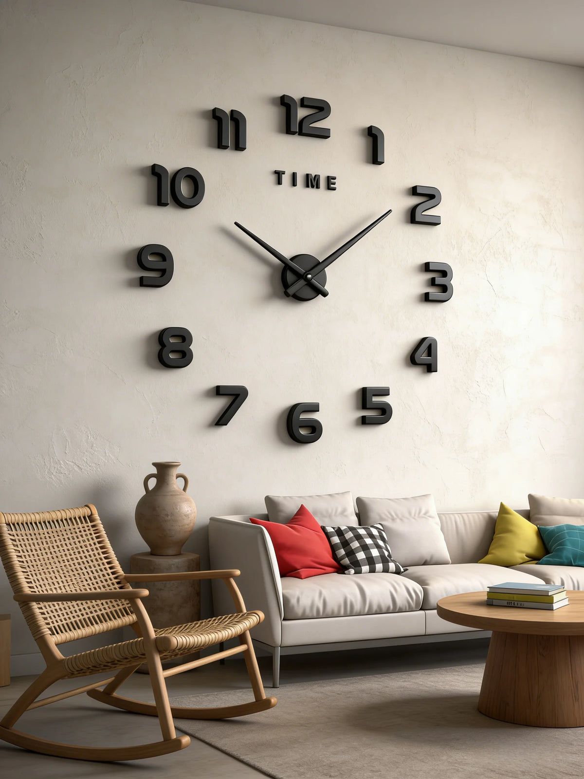 Large 3D Wall Clock Luminous Classic Wall Clocks DIY Digital Clock Wall Watches Stickers Silent Clock for Home Living Room Table