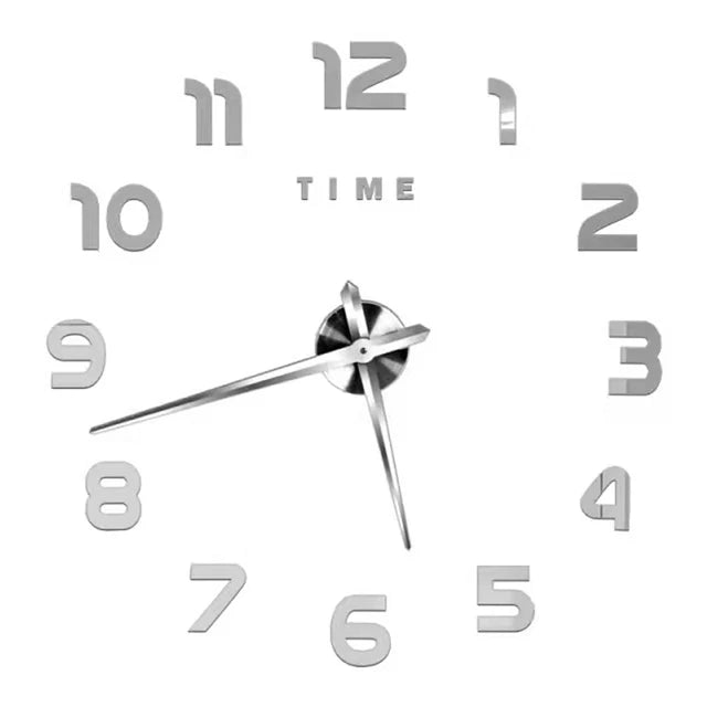 NEW Modern Design Large Wall Clock 3D DIY Quartz Clocks Fashion Watches Acrylic Mirror Stickers Living Room Home Decor Horloge