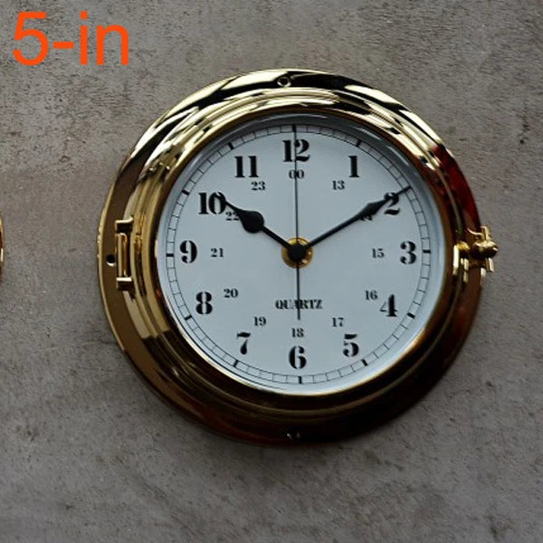 Nautical Brass Case Navigation Porthole Wall Clocks sailing items