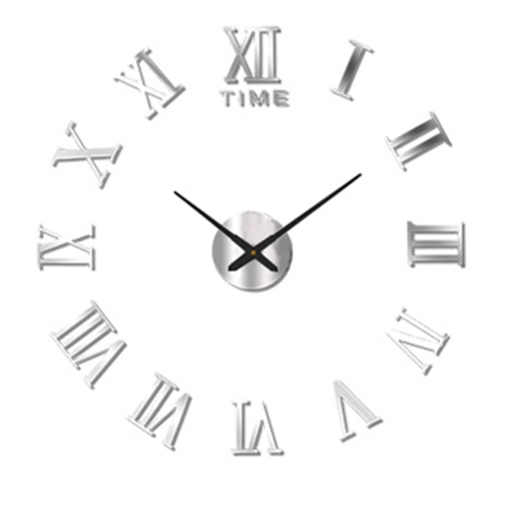 2026 Modern Design Large Wall Clock 3D DIY Quartz Clocks Fashion Watches Acrylic Mirror Stickers Living Room Home Decor Horloge