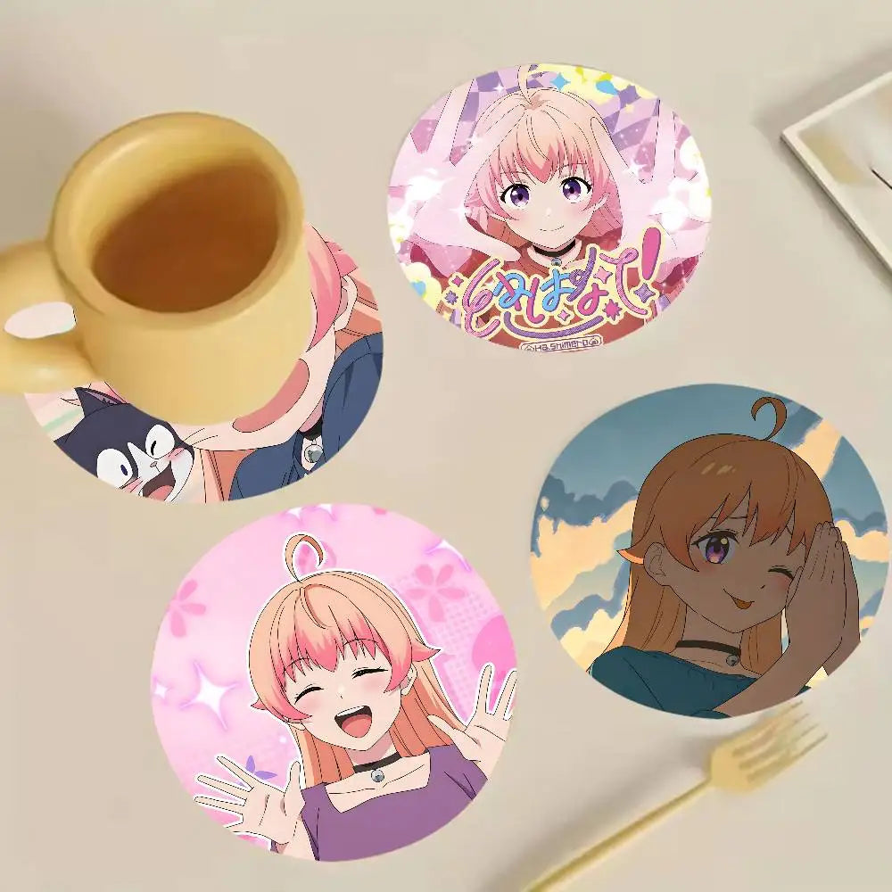 Nico Wakatsuki W-Witch Watch Heat-Resistant Pine Coasters Lightweight Sturdy for All Drinkware Easy to Clean