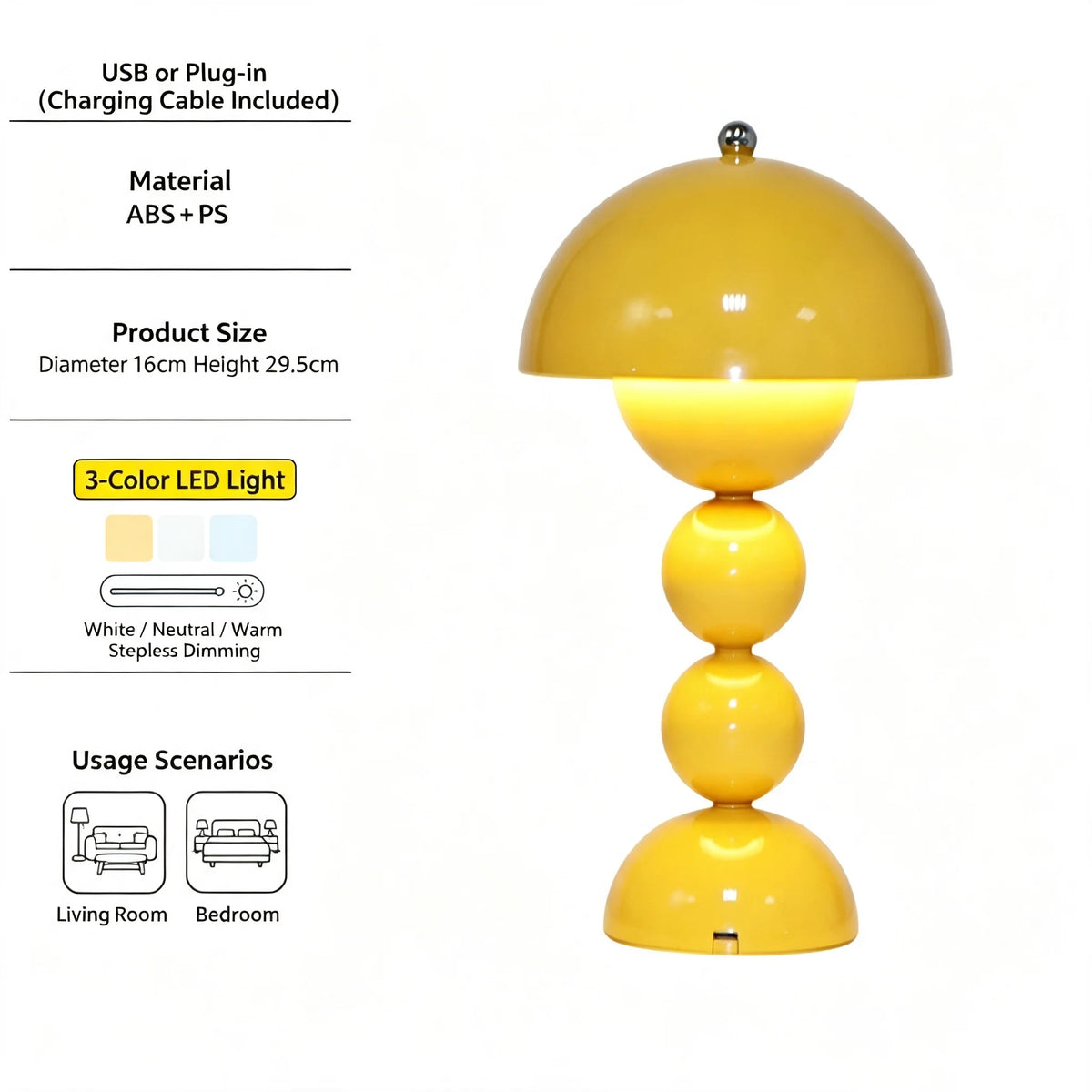Metal Touch Switch Nordic LED Table Lamp Bedroom Bedside Flower Bud Desk Lamp Living Room Dining Table Decoration LED Light