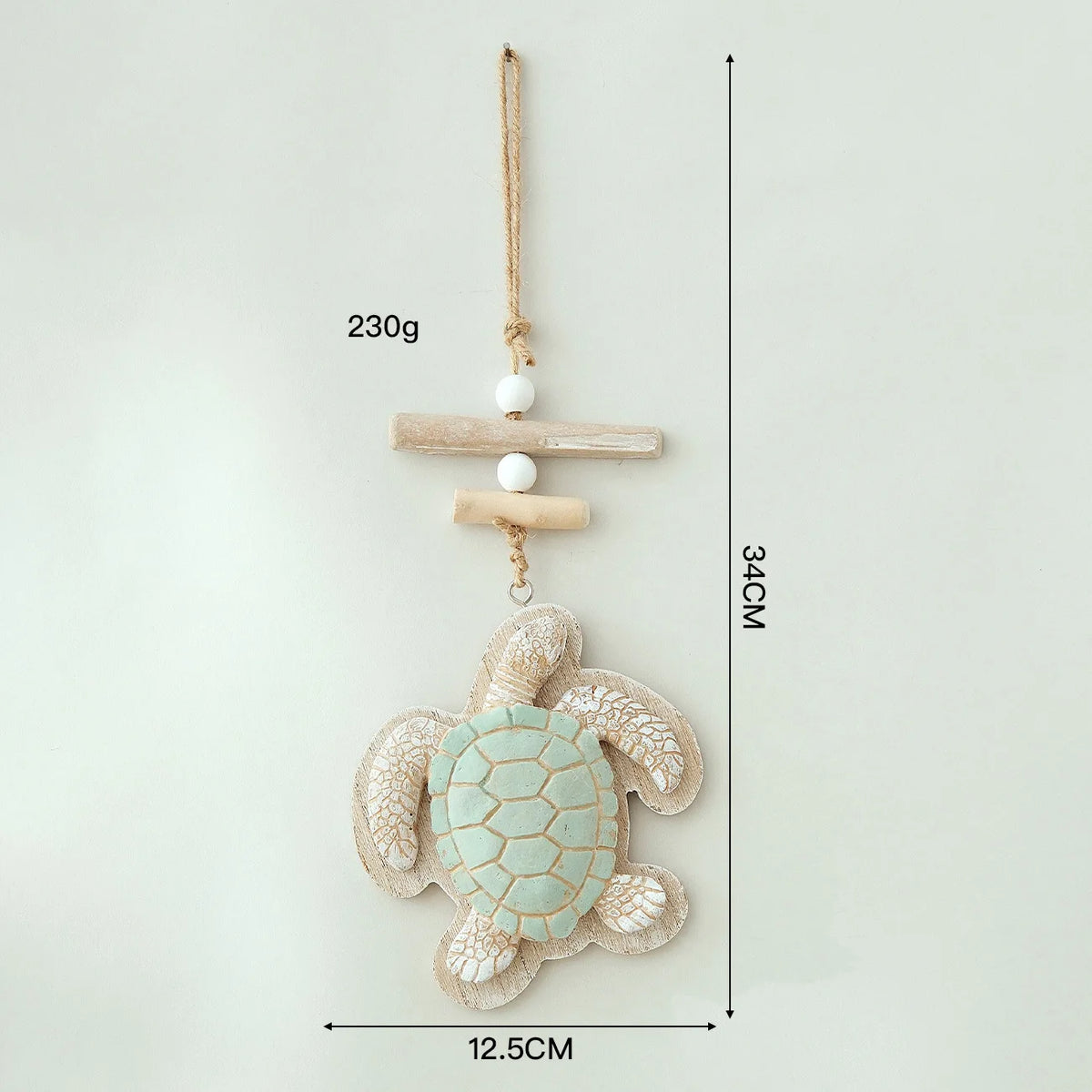 Sea Turtle Hanging Decor Coastal Wall Ornament Wooden Resin Turtle Pendant Beach Theme Home Decoration