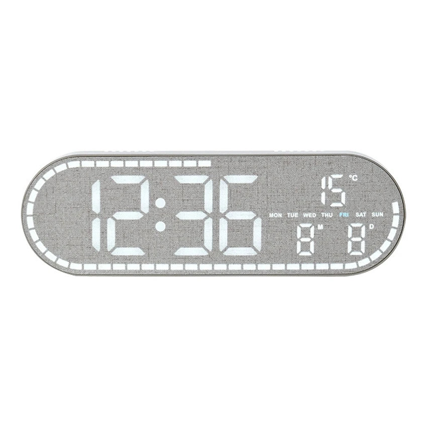 Large Digital Wall Clock Temperature and Date Week Display Electronic LED Table Alarm Clocks Brightness Adjustable 12/24H Format