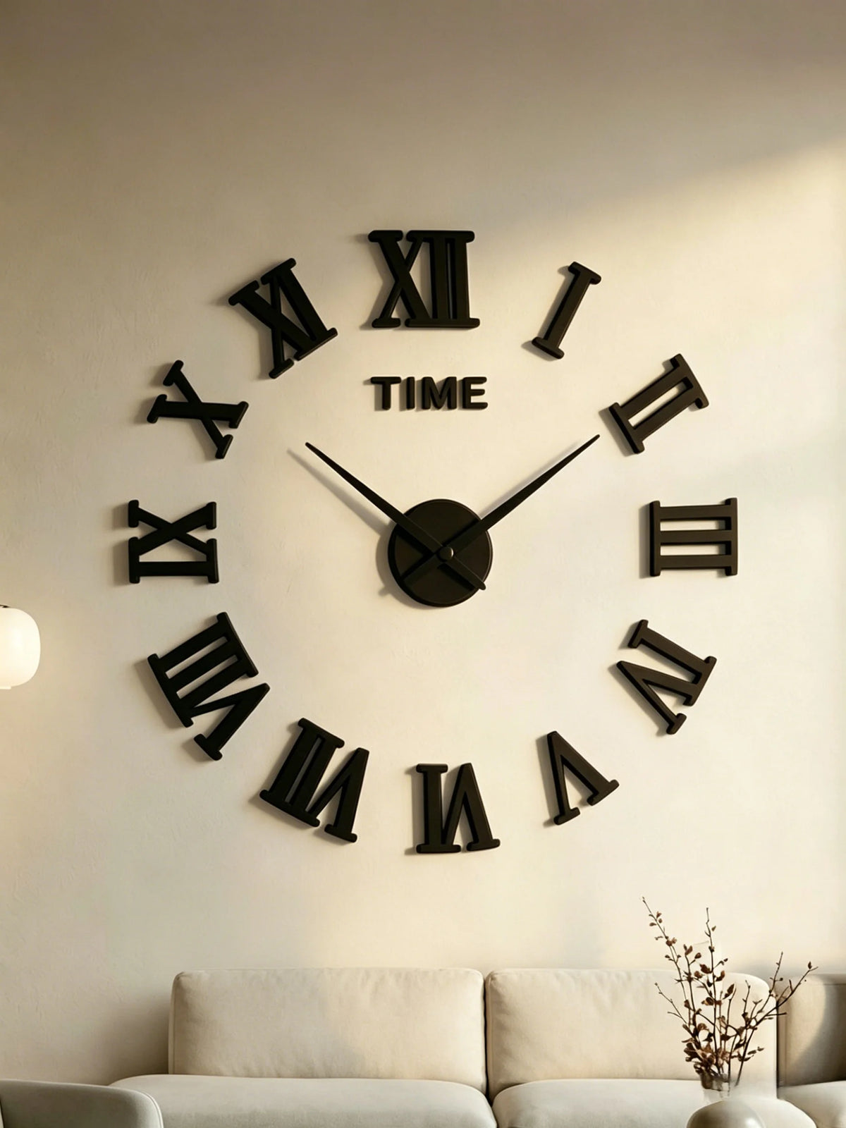 2D/3D Large Roman Numeral Acrylic Mirror Wall Clock Sticker Fashion DIY Quartz Clocks Watch Home Decoration Living Room Stickers