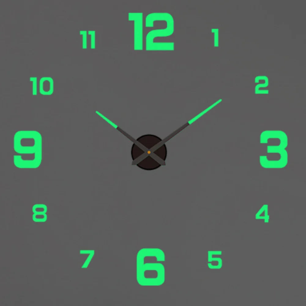 2026 Modern Design Large Wall Clock 3D DIY Quartz Clocks Fashion Watches Acrylic Mirror Stickers Living Room Home Decor Horloge