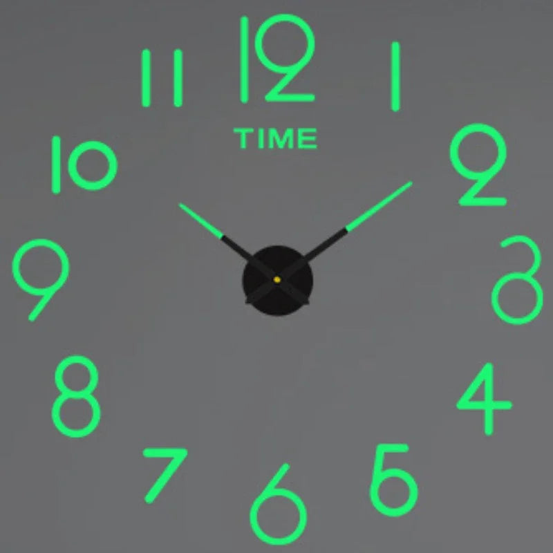 Large 3D Wall Clock Luminous Classic Wall Clocks DIY Digital Clock Wall Watches Stickers Silent Clock for Home Living Room Table