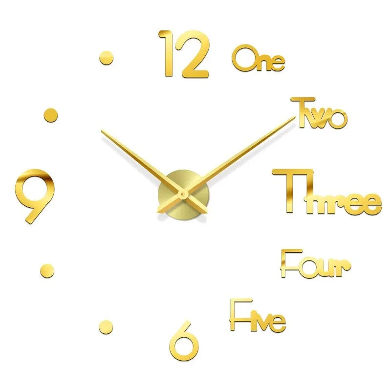 Large 3D Wall Clock Luminous Classic Wall Clocks DIY Digital Clock Wall Watches Stickers Silent Clock for Home Living Room Table