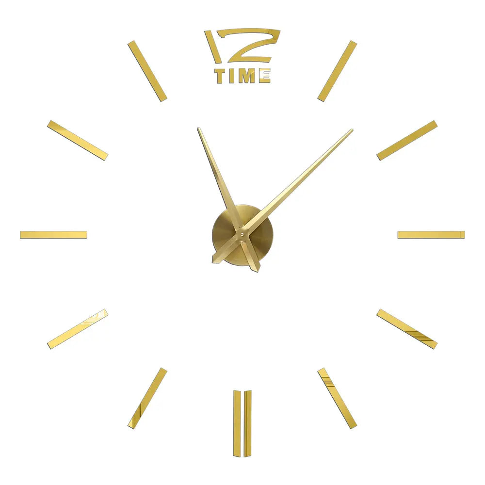 2D/3D Large Roman Numeral Acrylic Mirror Wall Clock Sticker Fashion DIY Quartz Clocks Watch Home Decoration Living Room Stickers