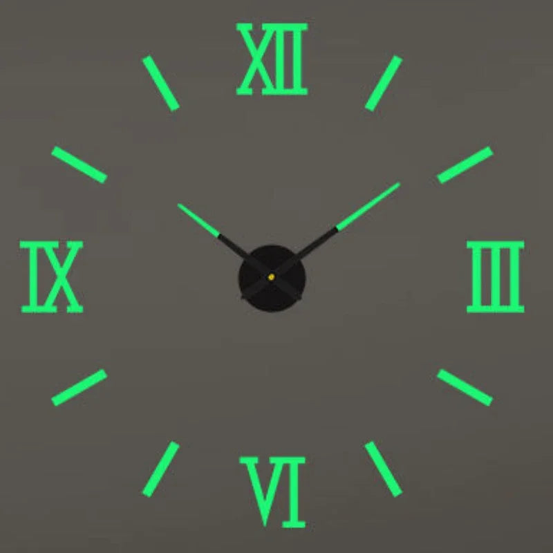 Large 3D Wall Clock Luminous Classic Wall Clocks DIY Digital Clock Wall Watches Stickers Silent Clock for Home Living Room Table