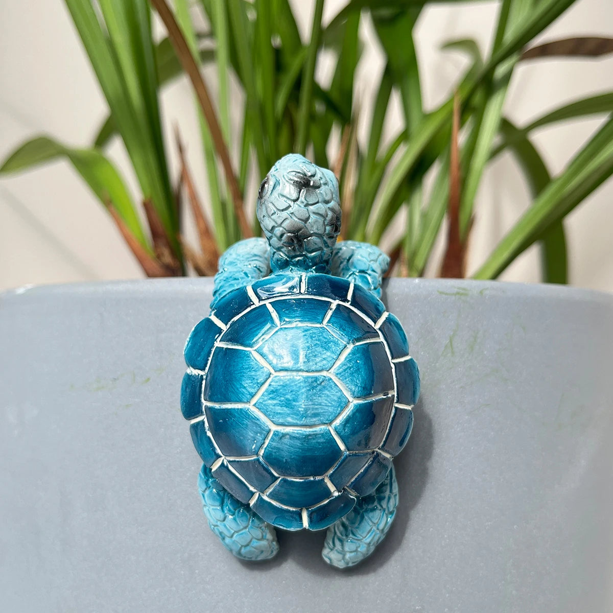 1Pc Small Turtle Resin Decoration, Coastal Home Theme, Christmas Gift for Mom, Turtle Statue Decorative Craft, Coastal Beach Decoration, Home Office Decor