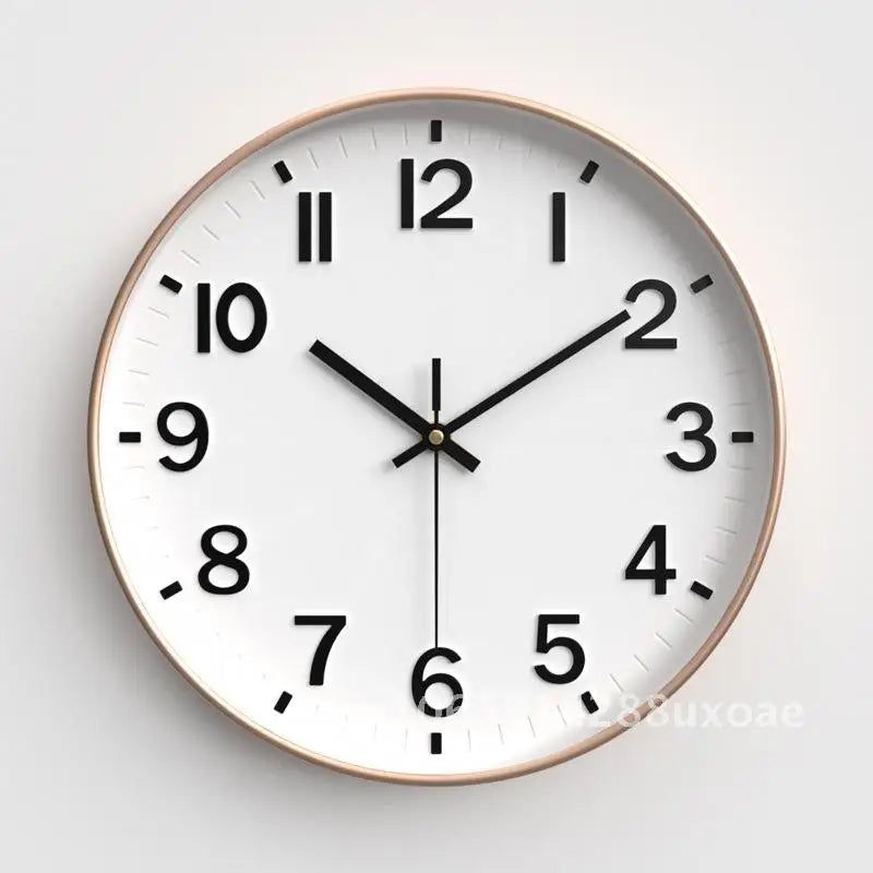 Living Room Clock, Modern Minimalist Home Clock, Bedroom Silent Wall Clock, Circular Quartz Clock 30cm