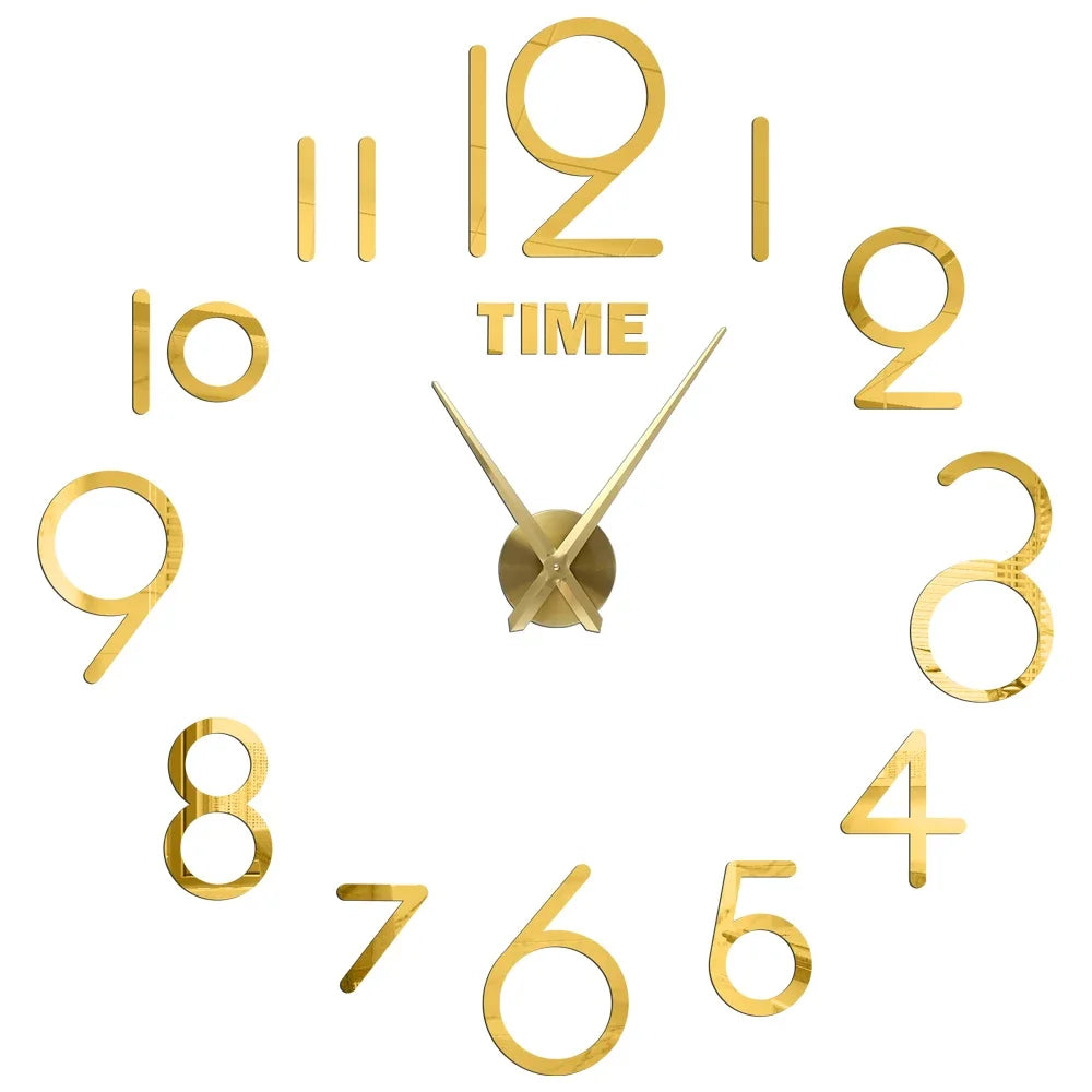Large 3D Wall Clock Luminous Classic Wall Clocks DIY Digital Clock Wall Watches Stickers Silent Clock for Home Living Room Table