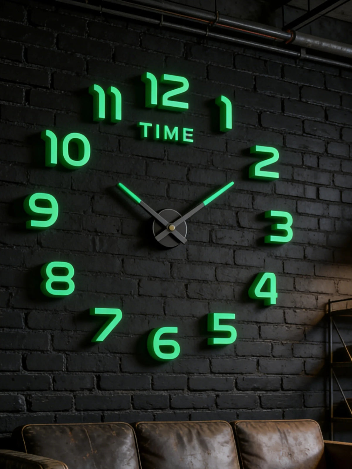 Large 3D Wall Clock Luminous Classic Wall Clocks DIY Digital Clock Wall Watches Stickers Silent Clock for Home Living Room Table