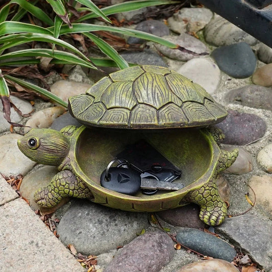 Turtle Resin Statue Figurine Micro Landscape Ornaments Storage Box Perfect for Outdoor Lawn Gardens Home Art Decor - Unique Finds Market LLC