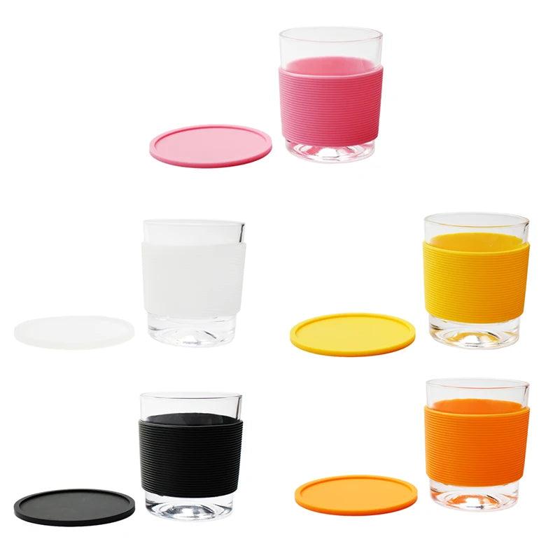 6Pack Silicone Coasters for Drinks Anti-Slip Durable Reusable Drink Coasters Set Non Slip Cup Coasters Silicone Coasters