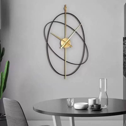 Creative living room fashionable wall hanging art light luxury clock simple modern atmospheric silent clock - Unique Finds Market LLC
