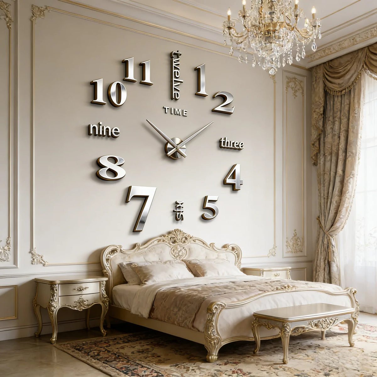 NEW Modern Design Large Wall Clock 3D DIY Quartz Clocks Fashion Watches Acrylic Mirror Stickers Living Room Home Decor Horloge